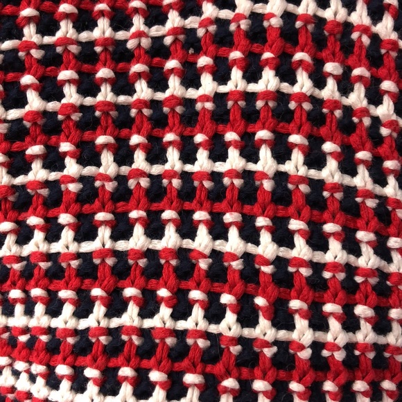 Talbots Knit Sweater 1X Petite Cardigan Red White Blue Cotton - Picture 7 of 10